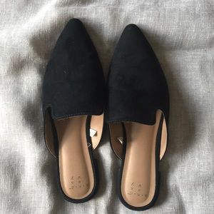 A New Day black suede mules